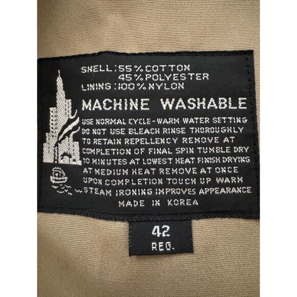 Men's Winchester Classics Lined Trench coat, 42R, Brown/Tan - Picture 4 of 12